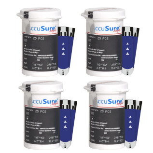 AccuSure Simple Blood Glucose Test Strip - 25 Strips