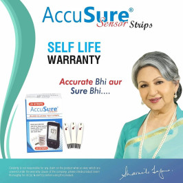 AccuSure Sensor Glucometer Test Strips Pack of 25