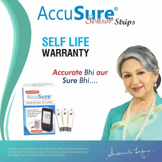 AccuSure Sensor Glucometer Test Strips Pack of 25