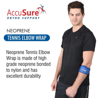 AccuSure Neoprene Adjustable Tennis Elbow Wraps for Men & Woman