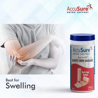 Accusure Elastic Crepe Bandage (10 cm x 4mt)