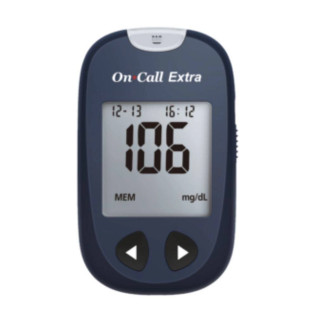 On Call Extra Blood Glucose Sugar Check Glucometer with 10 FREE Strips