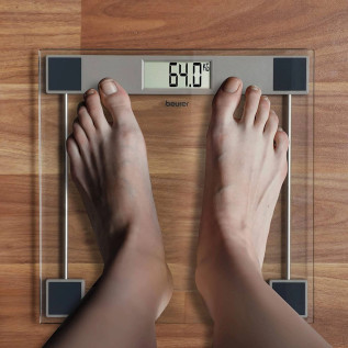 Beurer GS 11 Glass Bathroom weight Scale with Transparent LCD Digital Display ,5 Years Warranty