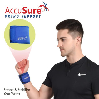 AccuSure Neoprene Fitness Exercise Wrist Wrap Bands, Wrist Support for Gym, Sports for Men & Women