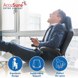 AccuSure Back Rest & Neck Pain Support Cushion PU Foam