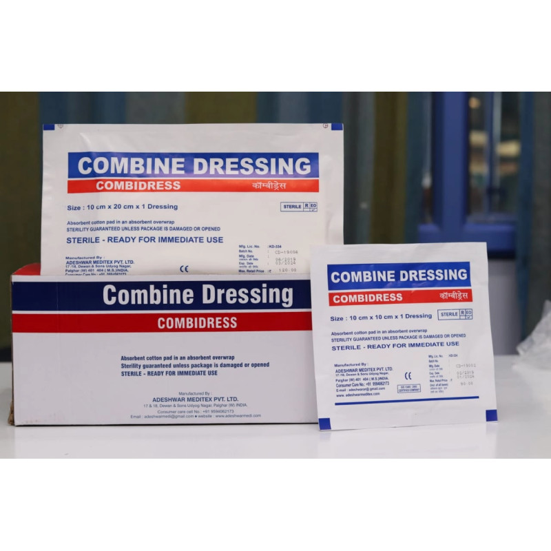 Combine Dressing Pad Size10cm x 20cm- 20 Pcs Combine Dressing Pad Size10cm x 20cm- 20 Pcs