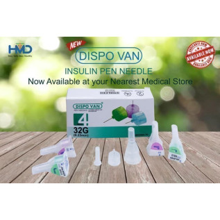 Pen Needle 32G 4mm, Universally usable with all pens Spud and - Pack of 100