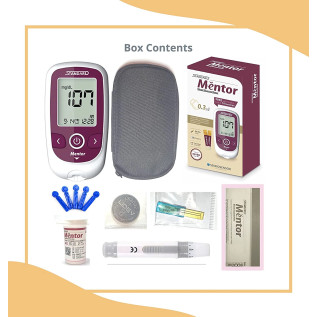 Standard Mentor Blood Glucose Monitoring Machine with 10 Strips 10 Lancets and a Lancing device