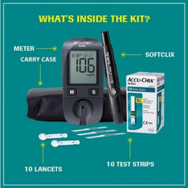 Accuchek Active meter Blood Glucose Monitor with Free 10 Strips