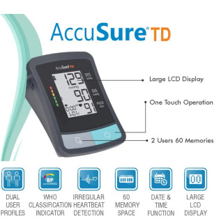 AccuSure TD BP Monitor TD Upper Arm Blood Pressure