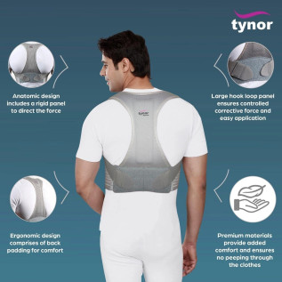 Tynor Posture Corrector A-33 | Back & Shoulder Support for Better Posture