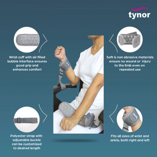 Tynor Restrainer L-65 for Safe Patient Movement | Secure, Comfortable Medical Restraint Belt with Adjustable Support