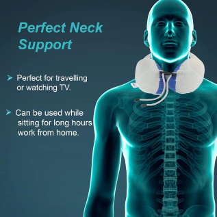 Tynor Travel Pillow L-93 for Neck Support, Soft Memory Foam Cushion, Compact for Flights, Car & Train Travel, U-Shape Design