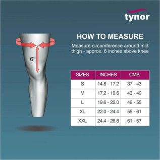 Tynor OA Knee Support (Neo) - Left/Right J-08 for Osteoarthritis, Pain Relief & Support