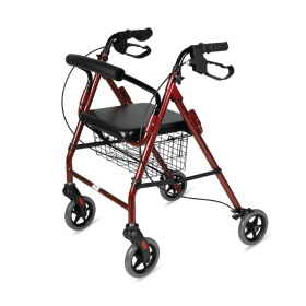 Vissco PC 2924 Dora Rollator with Seat & Basket front view