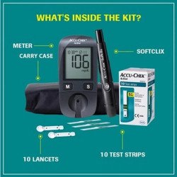 Accuchek Active meter Blood Glucose Monitor with Free 10 Strips