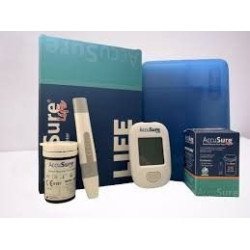 AccuSure Life Glucometer with 25 test strips